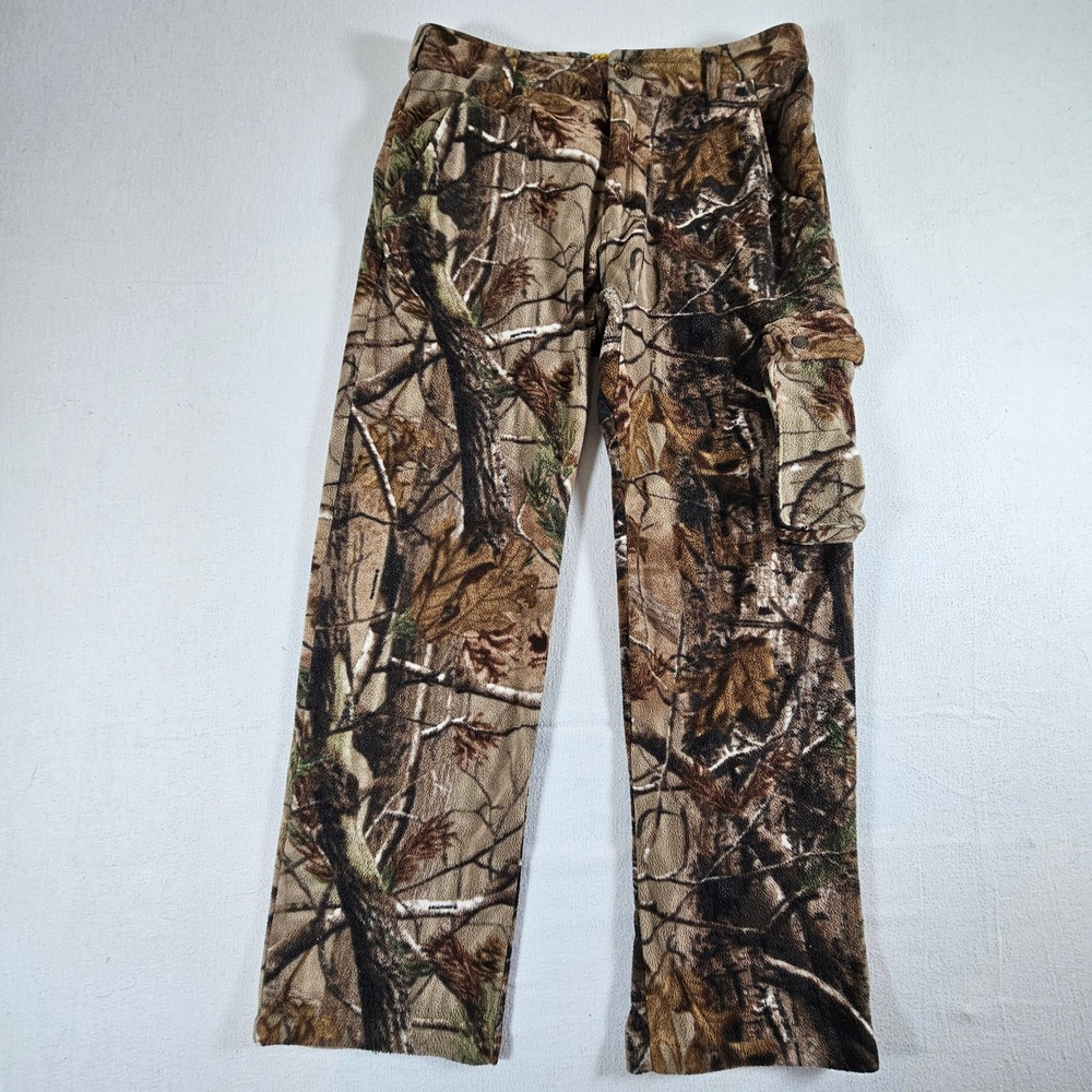 Cabela's Cargo Pants Mens 34 Brown Camo Fleece Outdoor Hunting M22PT230